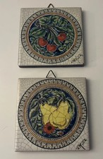 Sicilian Hand-Painted Ceramic Wall Tile with Mount Etna and Traditional Cart (Carretto) — listing 3
