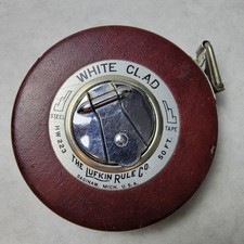 Antique Lufkin Dial 50 Ft Linen Corded Tape Measure No. 1553 — listing 6