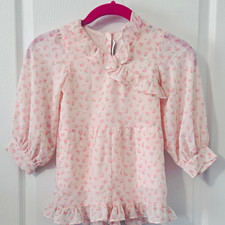 Janie and Jack Baby Girl Floral Smocked Bubble Romper, 6-12 Months, listing 5