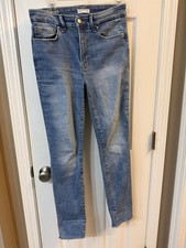 Good American Good Legs Crop High-Waist Skinny Jeans, Distressed Blue261 Wash, Size 12/31 — listing 4