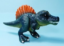 Large Vinyl Spinosaurus Dinosaur Toy Figure with Head Crest, Unmarked