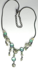 Vintage Rhinestone Fringe Bib Festoon Necklace, Gold-Tone — listing 4