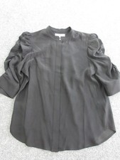 FRAME Puff-Sleeve Crewneck Sweater in Chambray Heather, Size S, NWT — listing 5