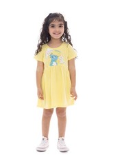 Girls' Smurfette & Daisy Print Short-Sleeve Skater Dress