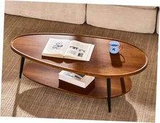 Mid-Century Modern Oval Dining Table with Tapered Splayed Legs — listing 6
