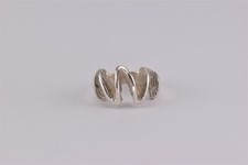 Sterling Silver 925 Geometric Zigzag Link Bracelet with Ball Accents, 7.2" — listing 4