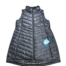 Columbia Sportswear Women's Quilted Zip-Front Vest with Cable-Knit Back, Cream, Size L — listing 2