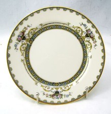 Noritake Hand-Painted Floral 6.3" Bread and Butter Plate, Blue Band with Gold Scrollwork — listing 5
