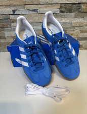 Adidas Gazelle Blue Suede Sneakers with Red Stripes — listing 3
