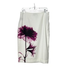 Worthington Women's Pink & Black Floral Striped A-Line Skirt, Size 6 — listing 3