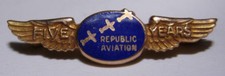 Vintage Soviet-Style Winged Enamel Aviation Lapel Pin Badge — listing 5