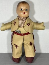 Vintage Old West Cowboy / Prospector Character Doll on Wooden Base — listing 2