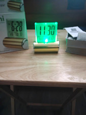 Brookstone Jimi 'The Clock that Rocks' Pewter Digital Alarm Clock