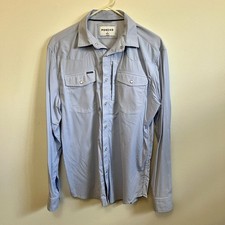 PONCHO Men's Purple Short Sleeve Pearl Snap Fishing Shirt, Size XXL Regular Fit — listing 5