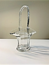 Vintage EAPG Pressed Glass Covered Wedding Box Compote with Gold Trim — listing 6
