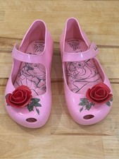 Mini Melissa Girls' Floral Print Mary Jane Jelly Flats — listing 2