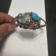 Sterling Silver Beaded-Edge Cuff Bracelet — listing 3