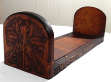 Vintage Hand-Carved Wooden Folding Book Stand / Display Easel with Floral Fretwork, listing 6