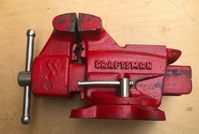 Vintage Craftsman 3-1/2 Inch Bench Vise with Swivel Base, Model 5198x, Made in USA — listing 5