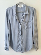 Cloth & Stone by Anthropologie White Cotton Button-Front Top, Size M/L — listing 5