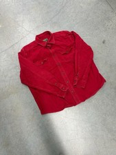 Eddie Bauer Men's Burgundy Corduroy Button-Down Shirt, Size L — listing 5