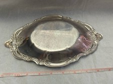 Vintage Silverplate Oval Serving Bowl with Beaded Rim — listing 3