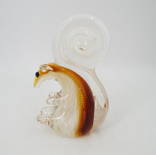 Conical Clear Glass Carafe / Vase with Applied Amber Coil Neck — listing 2