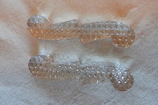 Antique Cut Crystal Glass Knife Rest, Dumbbell Form with Hobnail & Diamond Cutting — listing 6
