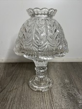 Vintage Pressed Crystal Two-Piece Fairy Lamp / Tealight Candle Lamp — listing 2