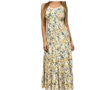 Joie Cream Floral Smocked Bodice Cotton Midi Sundress, Size XS