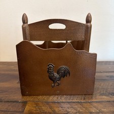 Cast Metal Rooster 'Welcome' Napkin Holder with Country Farmhouse Decor — listing 6