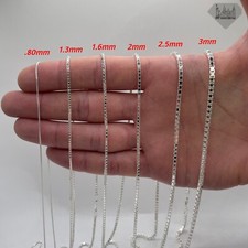 925 Sterling Silver Curb/Figaro Link Chain Necklace with Lobster Clasp — listing 3