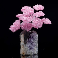 Handmade Rose Quartz Tree of Life Dream Catcher with Pink Feathers — listing 5