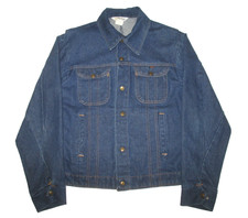 Vintage Key Imperial Corduroy-Collar Blanket-Lined Denim Chore Jacket — listing 5