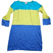 Maeve Colorblock Sundress with Tie Waist, Yellow/Pink/Orange — listing 5