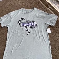 Beetlejuice Graphic Tee Bundle (2 Shirts) - Black Tank & Purple Button Front