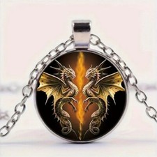 Handmade Vintage Jewelry Mosaic Dragon Head Wall Art in Wood Shadowbox Frame — listing 5