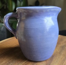 Vintage Pfaltzgraff Ceramic Creamer Pitcher with Blue-Green Banded Base — listing 5