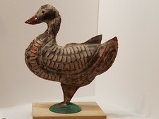 Polished Metal Figural Duck Sculpture / Trinket Box with Hinged Head Lid — listing 6