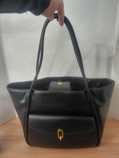 Worthington Navy Blue Whipstitched Leather-Look Tote Handbag — listing 5