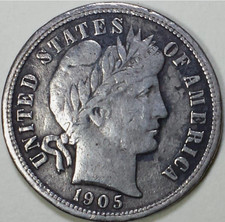 1905-S Barber Silver Dime (San Francisco Mint)