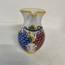 Slovak Modra Majolica Hand-Painted Ceramic Tumbler/Beaker with Grape and Floral Motif — listing 5
