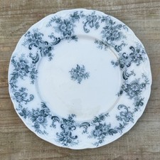 Antique New Wharf Pottery Ironstone Oval Serving Platter with Pink Floral Transfer — listing 3