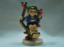 Goebel Hummel "Apple Tree Girl" Figurine #141, Girl Seated in Tree with Dog, listing 6
