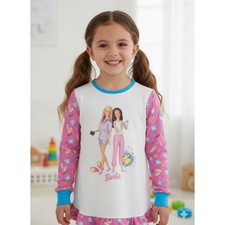Barbie Girls' Pink Ombre Fantasy Nightgown with Tulle Skirt, Size M (7/8) — listing 3