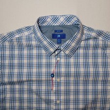 Egara Non-Iron Plaid Long Sleeve Button-Down Shirt 2XLT