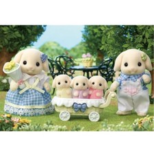 Sylvanian Families Chocolate Rabbit Baby Figure Keychain with Gingham Dress — listing 3
