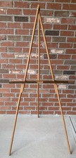 Vintage Wooden Studio Display Easel with Adjustable Center Post — listing 3