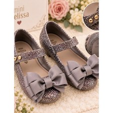 Mini Melissa Girls' Floral Print Mary Jane Jelly Flats — listing 5
