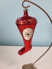 Long Glass Christmas Stocking Ornament with Gifts (Model LX205) — listing 5